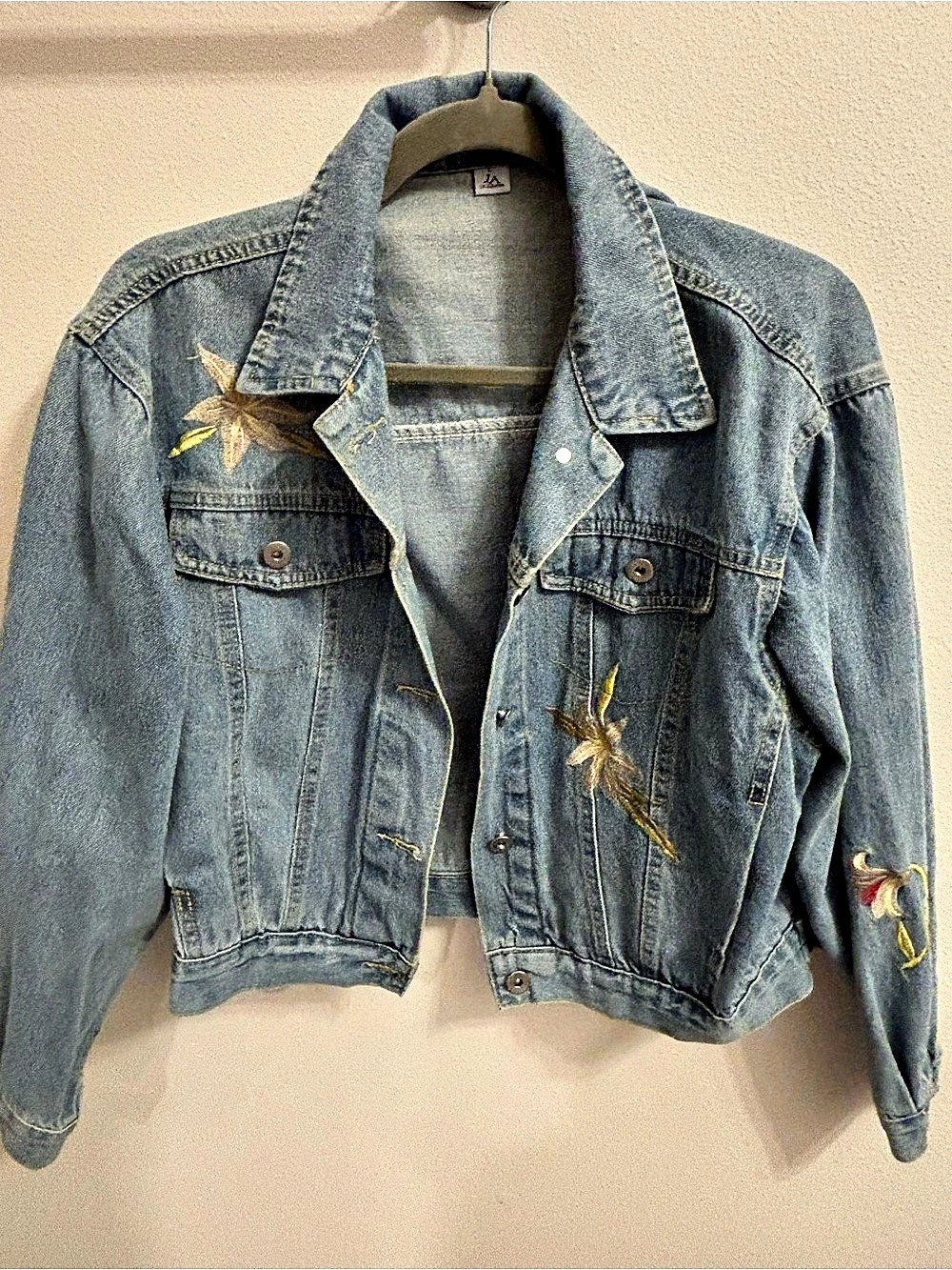 Embroidered Blue Jean Jacket Like New